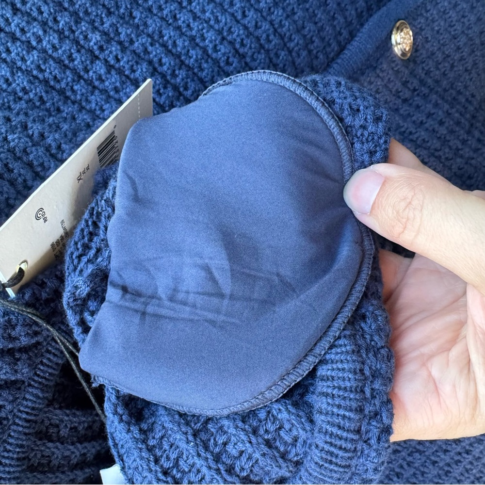 A LOVES A Navy Blue Button-Up Sweater Sz XL Pockets Buttons Front NWT - Picture 8 of 13